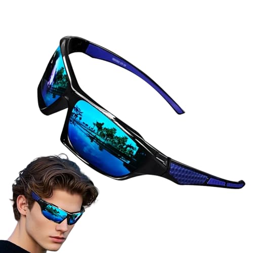 Generico Gafas de sol para hombre - polarizadas, alta protección UV, estilo cómodo y resistente, al aire libre | Uso deportivo Conducción al aire libre Ciclismo Correr Senderismo Viajes Playa