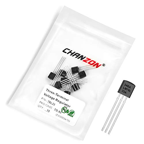 Image of Chanzon 78L33 TO-92 Three Terminal Positive Voltage Regulator Transistor, Direct-Plug Pack of 10pcs