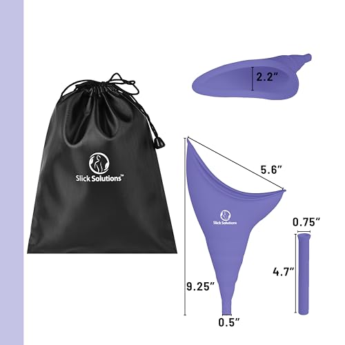 Slick- Female Urination Device, Blue Magenta Female Urinal for Women, Pee Funnel for Women, Womens Pee Funnel, Portable Urinal for Women, Female Pee Funnel, Womens Urinal Funnel, Womens Urinall
