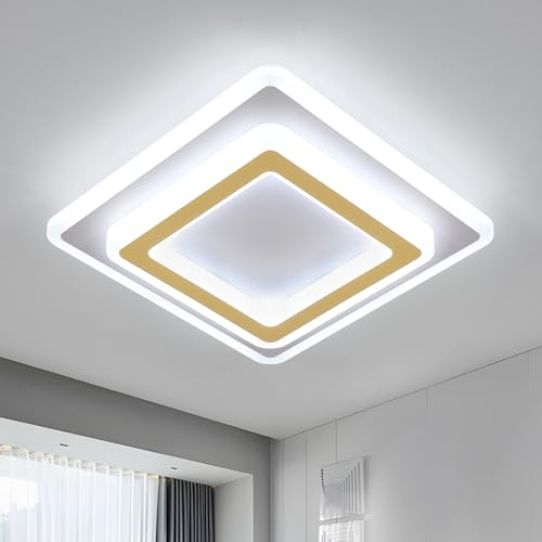 Plafonnier LED Carré Luminaire Chic pour Cuisine et Salon