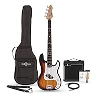 BEGINNER`S CHOICE - Instantly playable bass guitar with lightweight Paulownia body and comfortable maple neck and offers superb playability and allows for hours of practice without discomfort CRISP TONE WITH LOW END DEPTH - Thanks to split coil humbu...