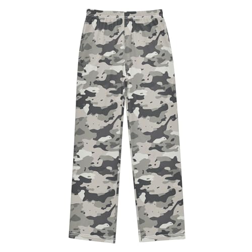 Pajama Bottoms, Pajamas Long Pant Grey Camouflage Lounge Wear Casual Sleep Pants Soft Pjs Sleepwear