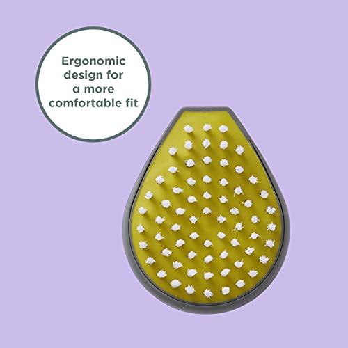 Chef'n Palmbrush Vegetable Brush, 3.5" X 3" X 1.5", Marble Gray #TOP3