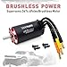 Supersonic 3674 Brushless Motor, 2000kv 4 Pole Waterproof Sensored Brushless Motor Explosion Proof for 1/8 1/10 RC Car Truck