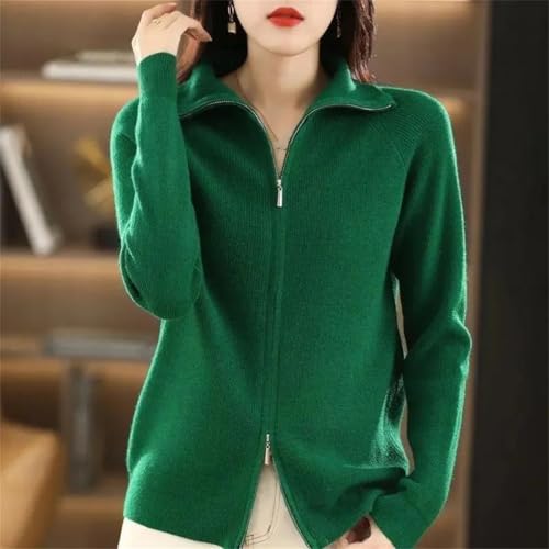 Women's Winter Knitted Cardigan Long Sleeve Zip Up Sweater Jacket Casual Outerwear Warm Coat2