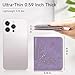 KITEVIUN Small RFID Wallet Women Ultra Thin Slim Womens Wallet Mini Compact Bifold Pocket Ladies Wallets for Women LIGHT-PURPLE