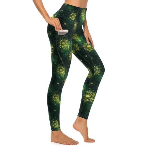 Pantalon de yoga vert pour studio de pilates et running