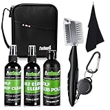 Aerlouxa 6-In-1 Golf Club Cleaning Kit - Club Cleaner, Grip Cleaner, Polish, Water-Spray Brush,Professional Golf Towel &Amp; Portable Bag | Restores Clubs, Removes Rust/Scratches, Renews Tackiness