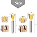 Mesee 6 Pieces Dovetail Router Bits, 1/4 Inch Shank Half-Blind & Through Dovetail Joint Router Bit Set Woodworking Milling Cutter Tools 1/4