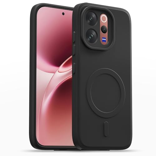 Image of Back Cover Compatible with Vivo V70 5G | MagFit Ring Design (Non-Magnetic) | Shockproof Case | Anti-Slip Grip | Raised Camera Edges | Slim Protective Case for Vivo V70 5G (Matte Black)