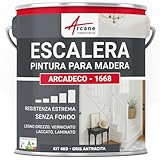 ARCANE INDUSTRIES Pintura para Escalera de Madera - ARCADECO - 1668 - Gris Antracita - RAL 7016