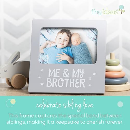 Tiny Ideas 96244 Me And My Brother Picture Frame, Holiday Gift Ideas For Siblings, Christmas Photo Picture Frame, Sibling Keepsake, Ideal Big Brother Gift, Shower Gift And Gender Neutral Nursery Decor thumb #1