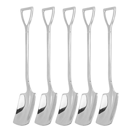 Dessertskedar, 304 rostfria teskedar, smidigt kant hållbar för efterrätt, fruktsallad, glass hem kafé silver(Spade sked)