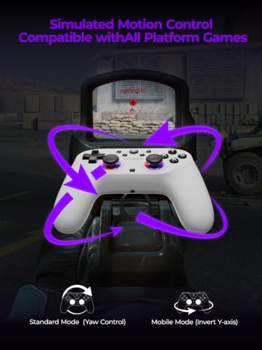 Image of leadjoy Saber Plus Wireless Game Controller, TMR Joysticks, Hall Effect & Tactile Dual Triggers Gaming Controller, 1000Hz Polling Rate, RGB Lighting for PS4 /Switch1 /2 /PC /Android /iOS, White