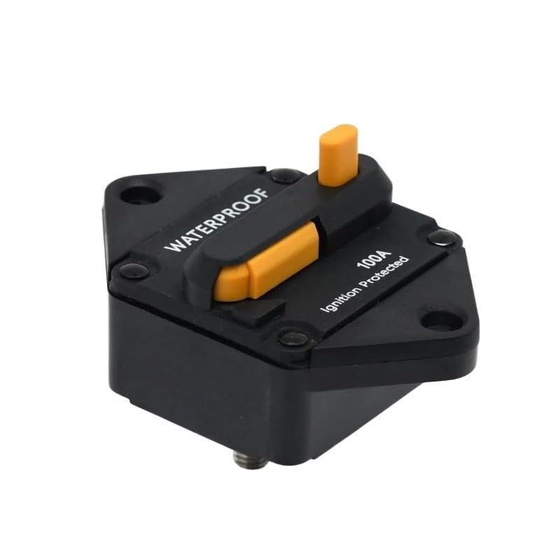 48V Car Yacht RV Circuit Breaker Automatic Audio Retrofit Fuse Manual Recovery Switch 40A 50A 60A 80A 100A 200A Protector(150A)