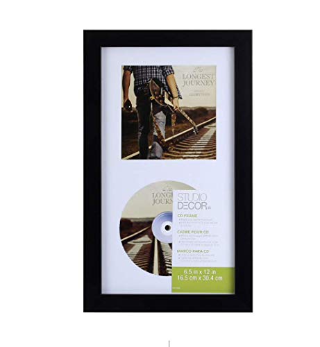 Studio Decor Standard CD Frame Display Case Black Frame 6.5" x 12" Real