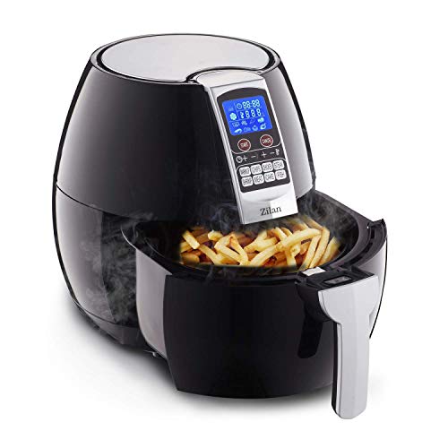 8in1 Heißluftfritteuse | 1.500 Watt | 8 Programme | LED Display | 30 Minuten Timer | Temp. Regler 80°C-200°C | Kapazität…