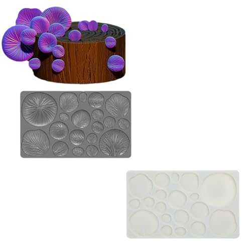 NONGYU Moldes de silicona para fondant creativo, jabón de hongos, resina, manualidades, herramientas de decoración de pasteles para cocina, regalo duradero para hornear