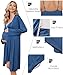 Ekouaer Maternity Nursing Gown and Robe Set Nursing 3 In 1 Labor Delivery Nightgowns for Hospital Breastfeeding Gowns Navy Blue XX-Large
