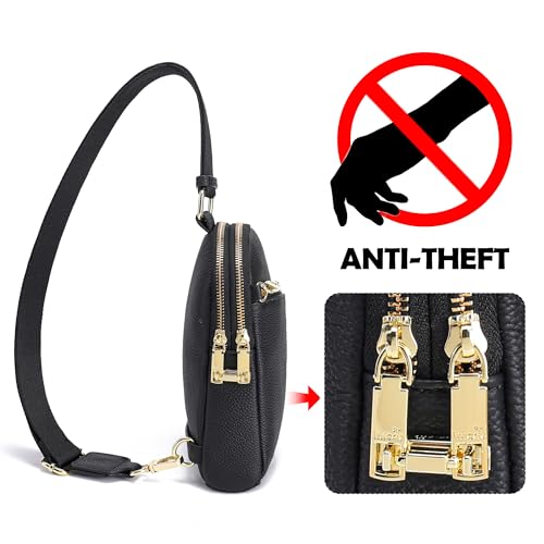 Image of INICAT Small Travel Purse,Anti Theft Crossbody Bag for Women | RFID Blocking, 8 Card Slots,Secure Back Zipper Pocket,Sling Style