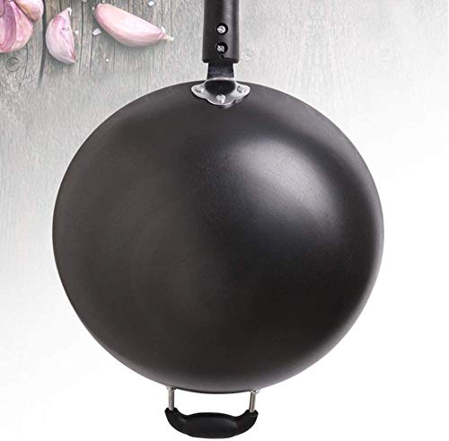 Wok de hierro fundido al carbono 13 pulgadas miniatura 4