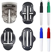Uniclife Golf Ball Liner Tri-Line Golf Alignment Kit mit Markierungsstift, Triple Track Putter Schablone Zubehör Federklemme Ball Marking Tools