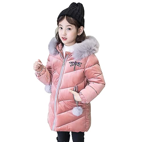 Manteau Enfant Fille Linboo Enfant Fille Manteau à Capuche Fourrure Doudoune Manteau Fille 12 Ans