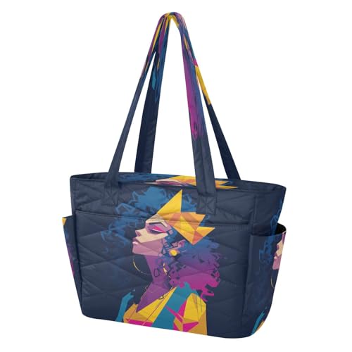 Sac fourre-tout pour femme arc-en-ciel fluo idéal voyage et plage avec poches