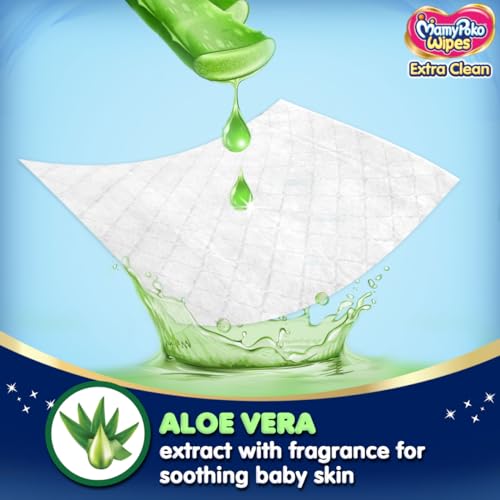 Image of MamyPoko Diaper Extra Absorb NB /XS 17 Count Baby Wipes Extra clean 72