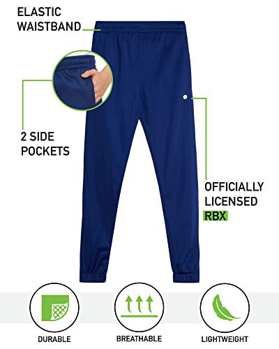 Rbx Boy's Sweatpants - 2 Pack Active Tricot Jogger Pants (Size: 4-20), Size 14-16, Grey/Fast Blue #TOP1
