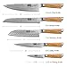 HOSHANHO 5 Pieces Kitchen Knife Sets, Ultra Sharp Professional Damascus Super Steel Chef Knives Sets with Ergonomic Olive Wood Handle, Including Chef, Bread, Santoku, Utility & Paring Knives