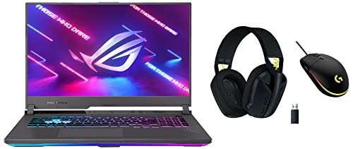 Image of ASUS ROG Strix Gaming Laptop (AMD R7 5000 Series /16GB RAM /1TB SSD Storage /3060 Graphics)+Logitech G G102Wired Gaming Mouse+Logitech G435 Gaming Bluetooth Wireless Over Ear Headphones with Mic - Black