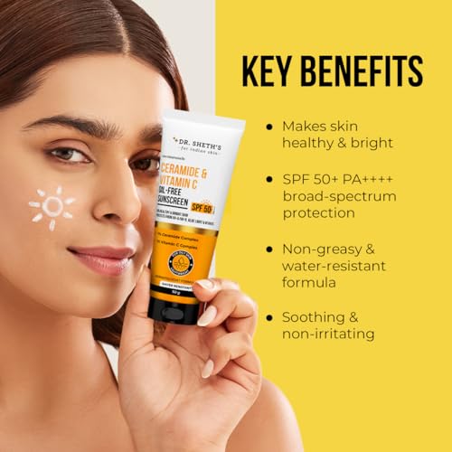 Dr. Sheth's Ceramide & Vitamin C Sunscreen SPF 50+ 50g - Image 4