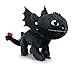 HTTYD Dragons Peluche Drago Sdentato Toothless Nero qualità Super Soft 11'80"/30cm (Coda di 40 cm Inclusa)