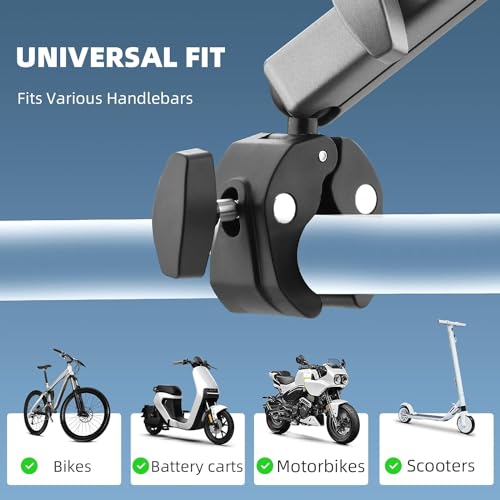 ADOFYS Aluminum Alloy Bicycle Motorcycle Super Clamp Mount Grey - Image 8
