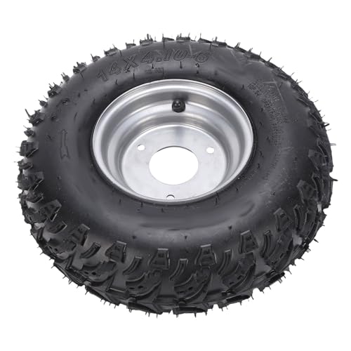 Pneu de jante à 6 roues 14x4.10 avec fixation à 3 boulons structure robuste plis - 2