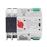 Automatischer Transferschalter 2P 100A Dual Power Notstrom Umschalter Transfer Hutschiene DIN Schiene Doppeltransferschalter
