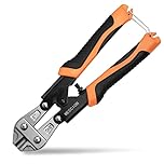 Bolt Cutter, Meccion Heay Duty 8" CR-V Mini Bolt and Wire Cutter, Cable, Chain, Spring Snips Clippers with Comfortable Soft Rubber Grip
