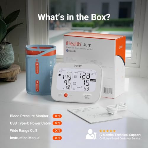 iHealth Jurni Smart Rechargeable Blood Pressure Monitor, Large Dual Display - image 7
