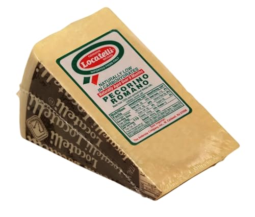 Locatelli italy Pecorino Romano Cheese Fresh Block 2-lbs approx Imported from Italy