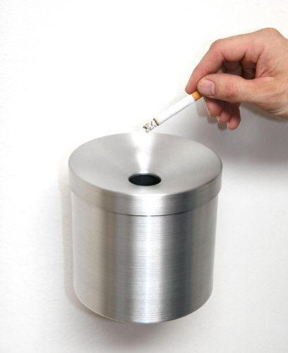 Blomus Vintage Wall Ashtray Ash Tray Square 145 x 150 mm, matt aluminium