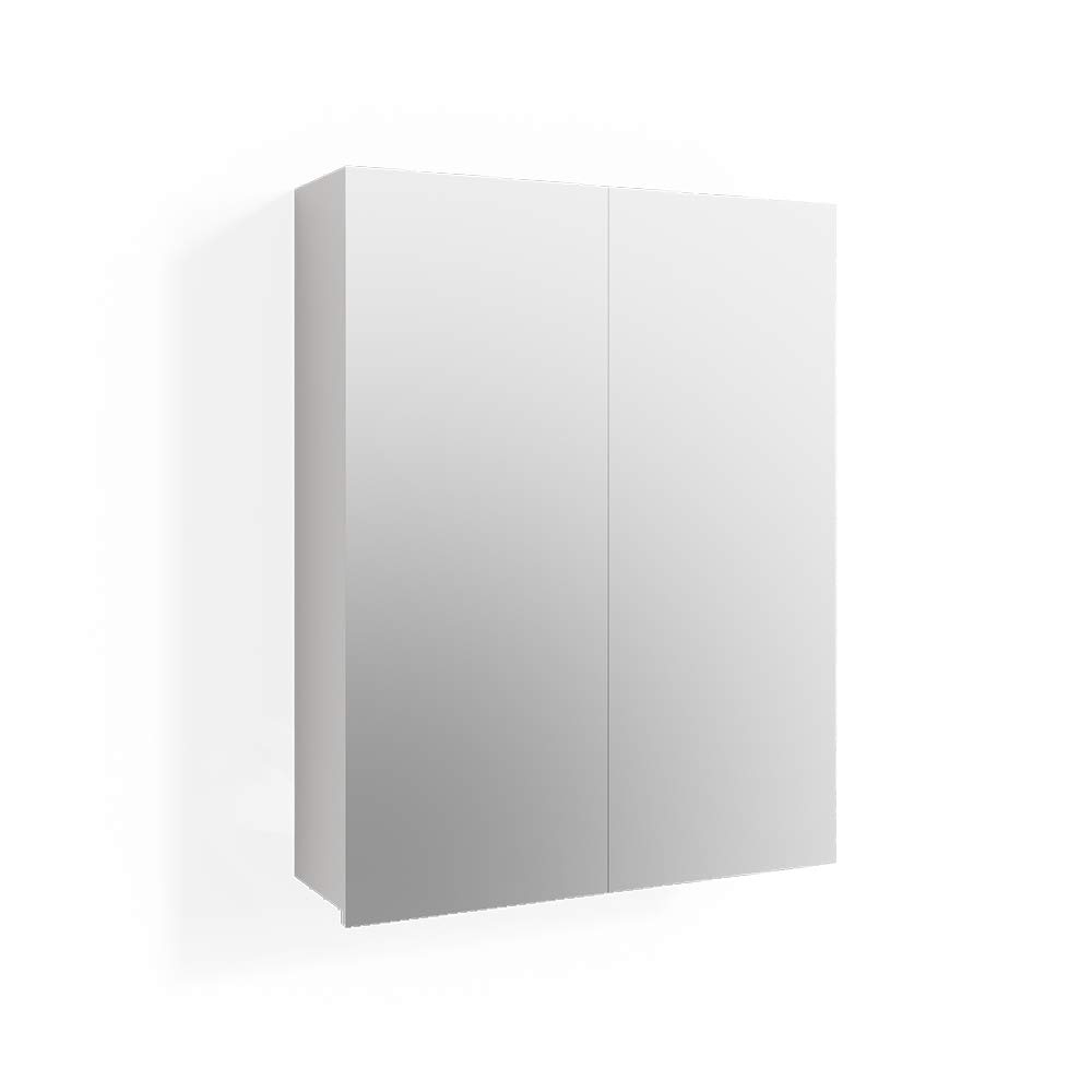 Vicco Bathroom mirror cabinet Fredd, White High Gloss, 60 x 77 cm