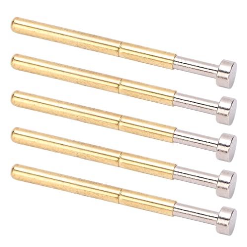 Image of Pogo Pin Flat Head PCB Testing Probes Spring Loaded Brass Material 2.36mm Tube Diameter 34mm Length 100pcs