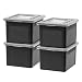 IRIS USA, Inc. R-FB-21E Letter and Legal Size File Box, Black, 4 Pack