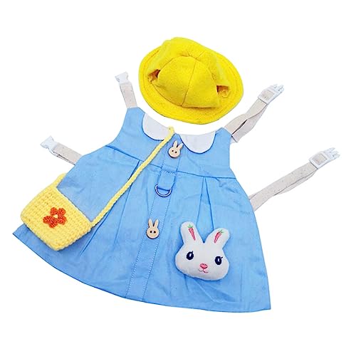 Yardwe 1Set Pet Rabbit Harness Costume Adorable Clothing for Pets for Daily Wear Special Occasions Lightweight Breathable Design Random Style Accessories Included