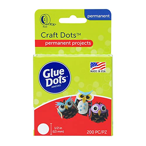 Glue Dots Crafter's Pack With 825 Craft, Mini, And Micro Double-Sided Adhesive Dots, Clear, Crafter's 3-Pack #TOP3