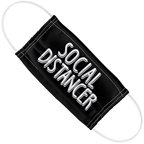 Social Distancer 1-Ply Reusable Face Mask Covering with Adjustable Nose Wire, Unisex