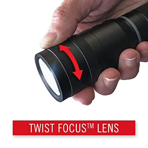 Coast G32 465 Lumen Flashlight With Pure Beam, Twist Focus And Bulls-Eye Spot Beam, Black #TOP3