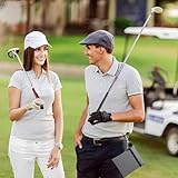 2 Pcs Golf Tee Bag Pouch, Golf Accessories Bag, Golf Ball Bag, Golf Tee Bag, With Metal Lobster Claw Clip For Valuables And Golf Accessories, Clips To Your Golf Bag For Extra Storage(Black And Grey) - Image 5