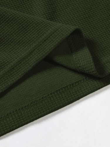 Image of TAGDO Men's Waffle Knitted V Neck|T Shirt for Man|Waffle|Cotton|Casual| Regular Fit Tees (2012)